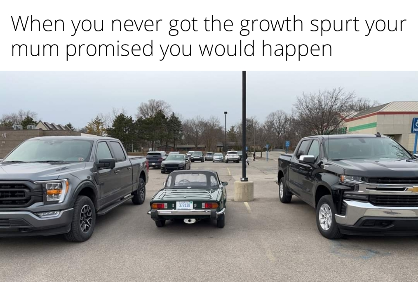 funny pics and memes - bumper - When you never got the growth spurt your mum promised you would happen