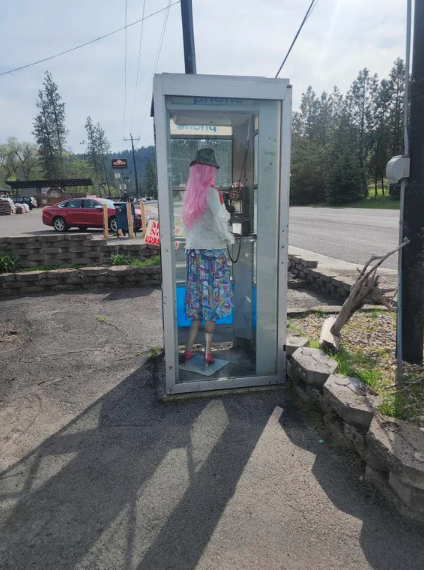  Had to do a triple take, thought someone was actually using a payphone.
