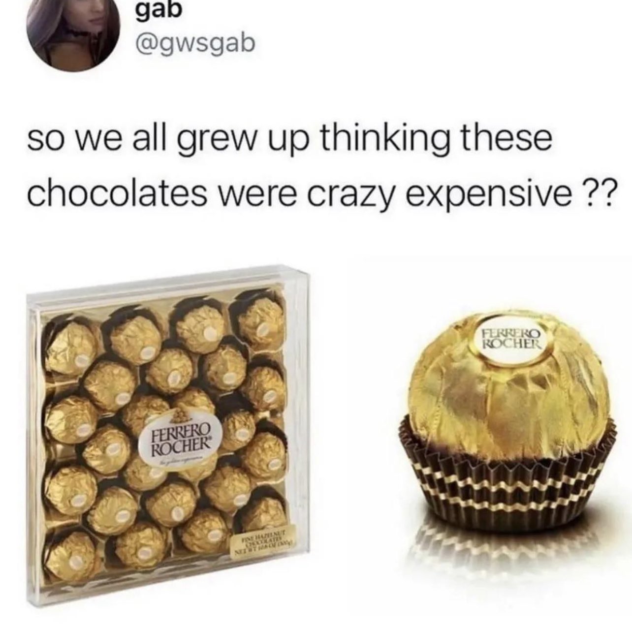 internet hall of  fame - gab so we all grew up thinking these chocolates were crazy expensive ?? Ferrero Rocher Fine Nit Ferrero Rocher