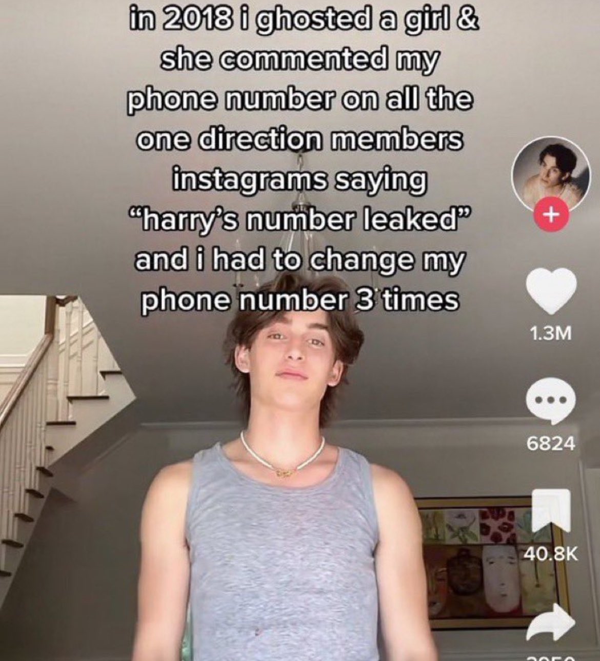 wild tiktok screenshots - One Direction - in 2018 i ghosted a girl & she commented my phone number on all the one direction members instagrams saying "harry's number leaked" and i had to change my phone number 3 times 1.3M 6824