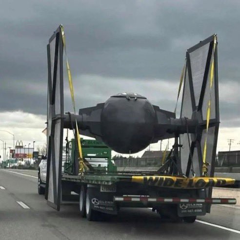 pics without context - tie fighter on flatbed truck