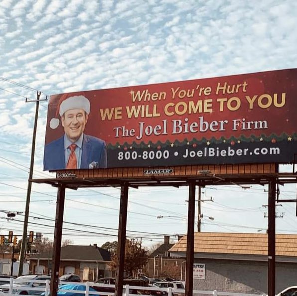 local saul goodman's  - billboard - 08000 When You're Hurt We Will Come To You The Joel Bieber Firm 8008000 JoelBieber.com Lamar Arter Lam