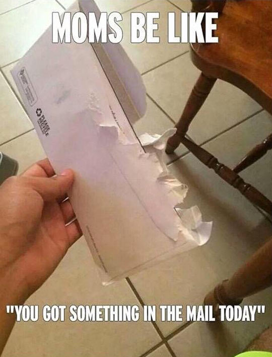 funny memes and pics - floor - Moms Be "You Got Something In The Mail Today"