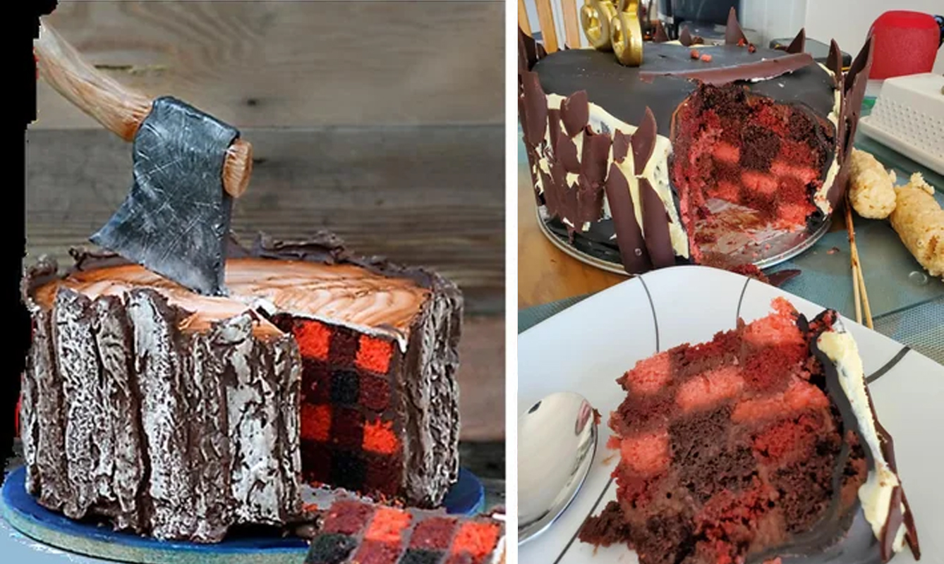 expectations vs reality - grooms cake - Real