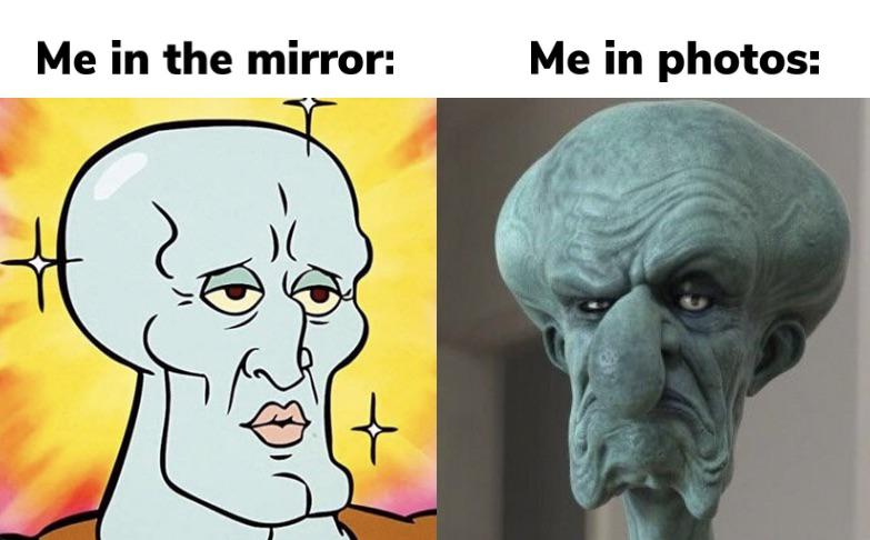 funny memes - nickerson beach park - Me in the mirror Me in photos
