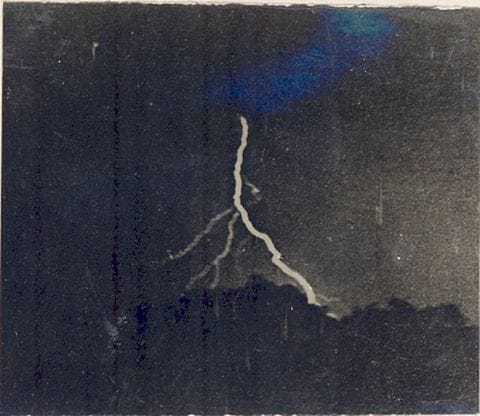 first photograph of lightning