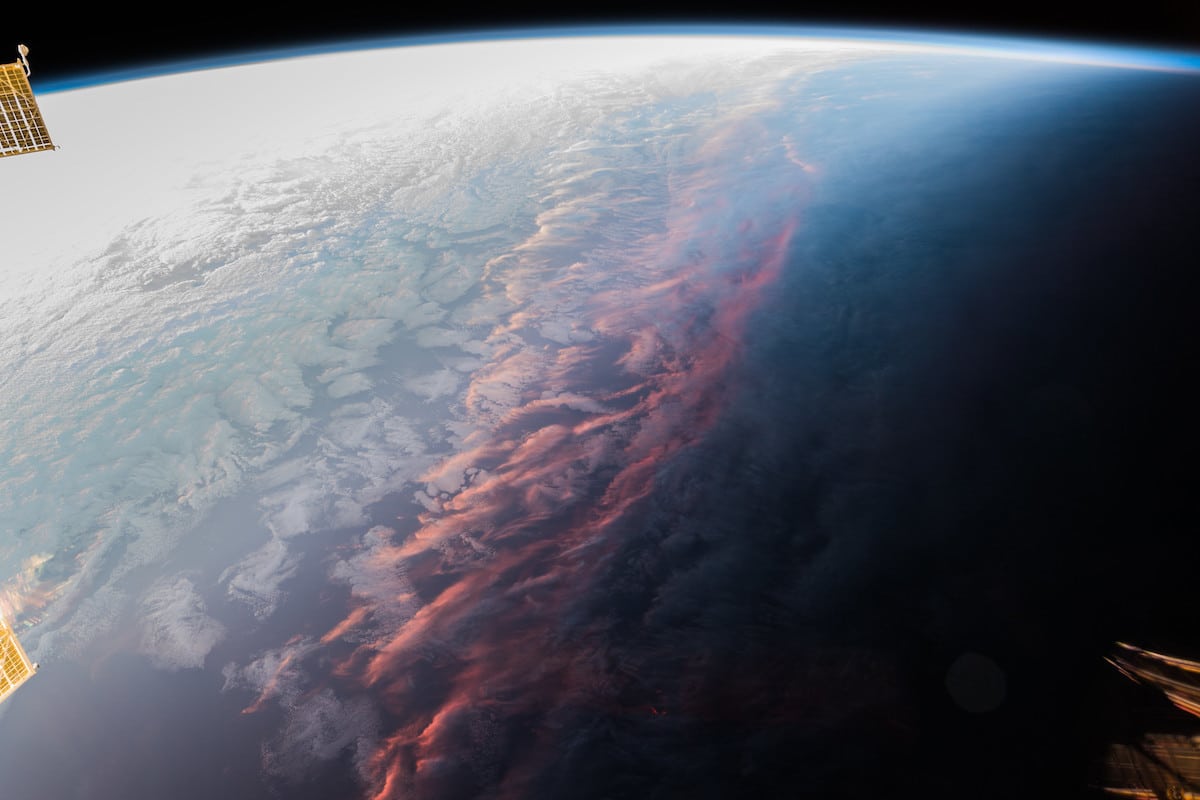 sunset from space