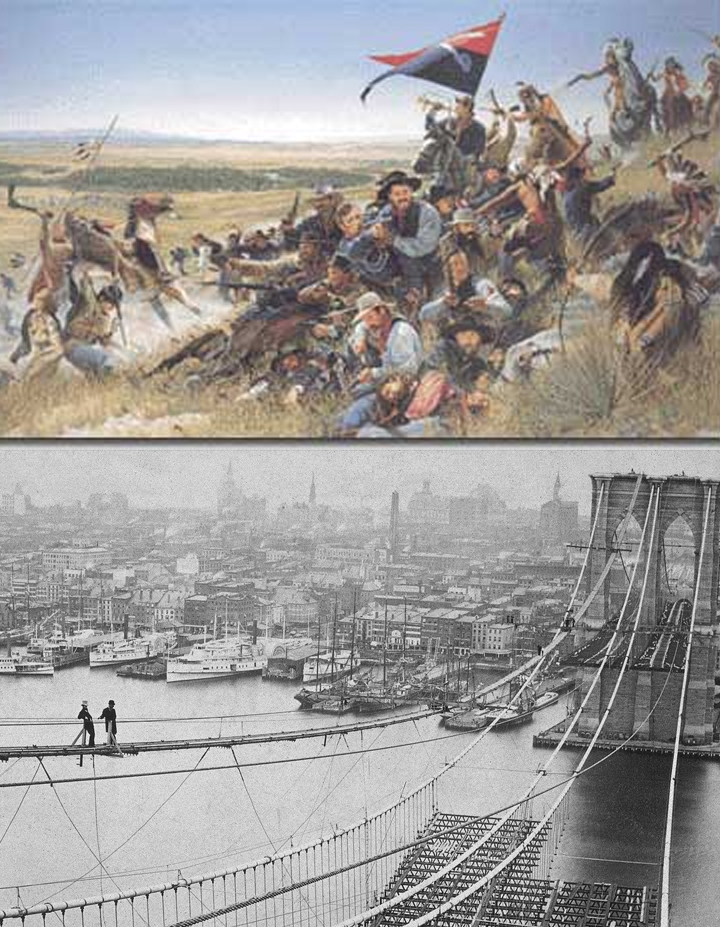 Custer's Last Stand happened during the building of the Brooklyn Bridge. -OlderThanMyParents