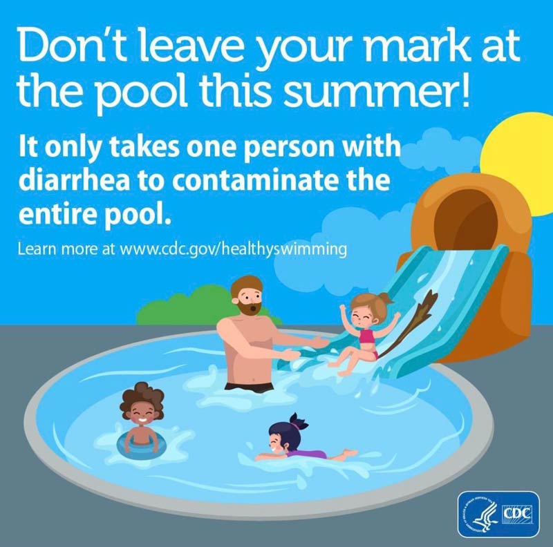 funny memes and pics - cdc swimming pool diarrhea - Don't leave your mark at the pool this summer! It only takes one person with diarrhea to contaminate the entire pool. Learn more at Cdc