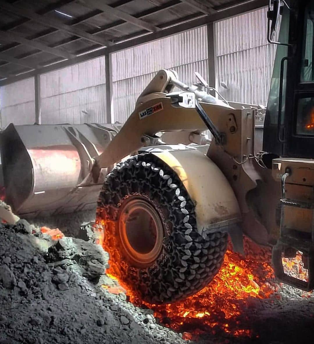 cool random pics and photos -  steel mill front end loader