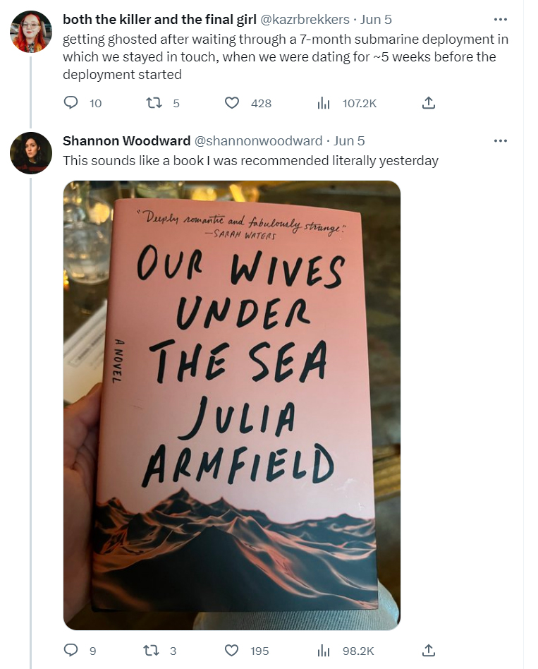 tweets about getting dumped - poster - both the killer and the final girl . Jun 5 getting ghosted after waiting through a 7month submarine deployment in which we stayed in touch, when we were dating for ~5 weeks before the deployment started 17 5 10 O A N