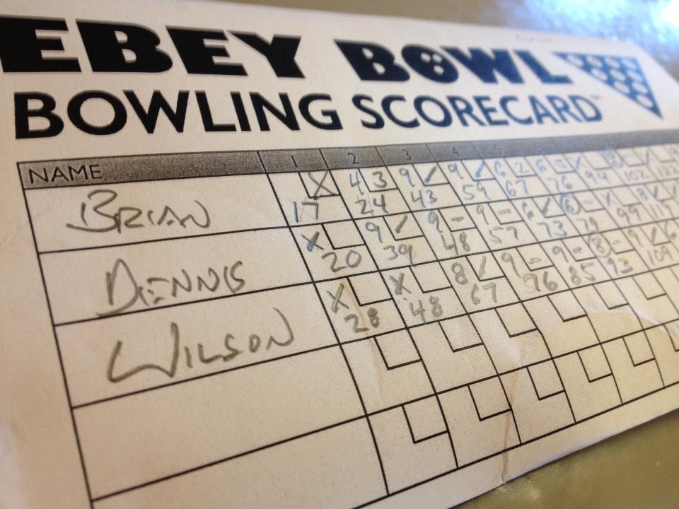 reddit 90s skills - material - Ebey Bowl Bowling Scorecard Name Brian Dennis Wilson 4397 24 43 191 20 39 17 626 14231 57 73 59 Xx 18191 28 48 67 76 179 67 76 85 13 109