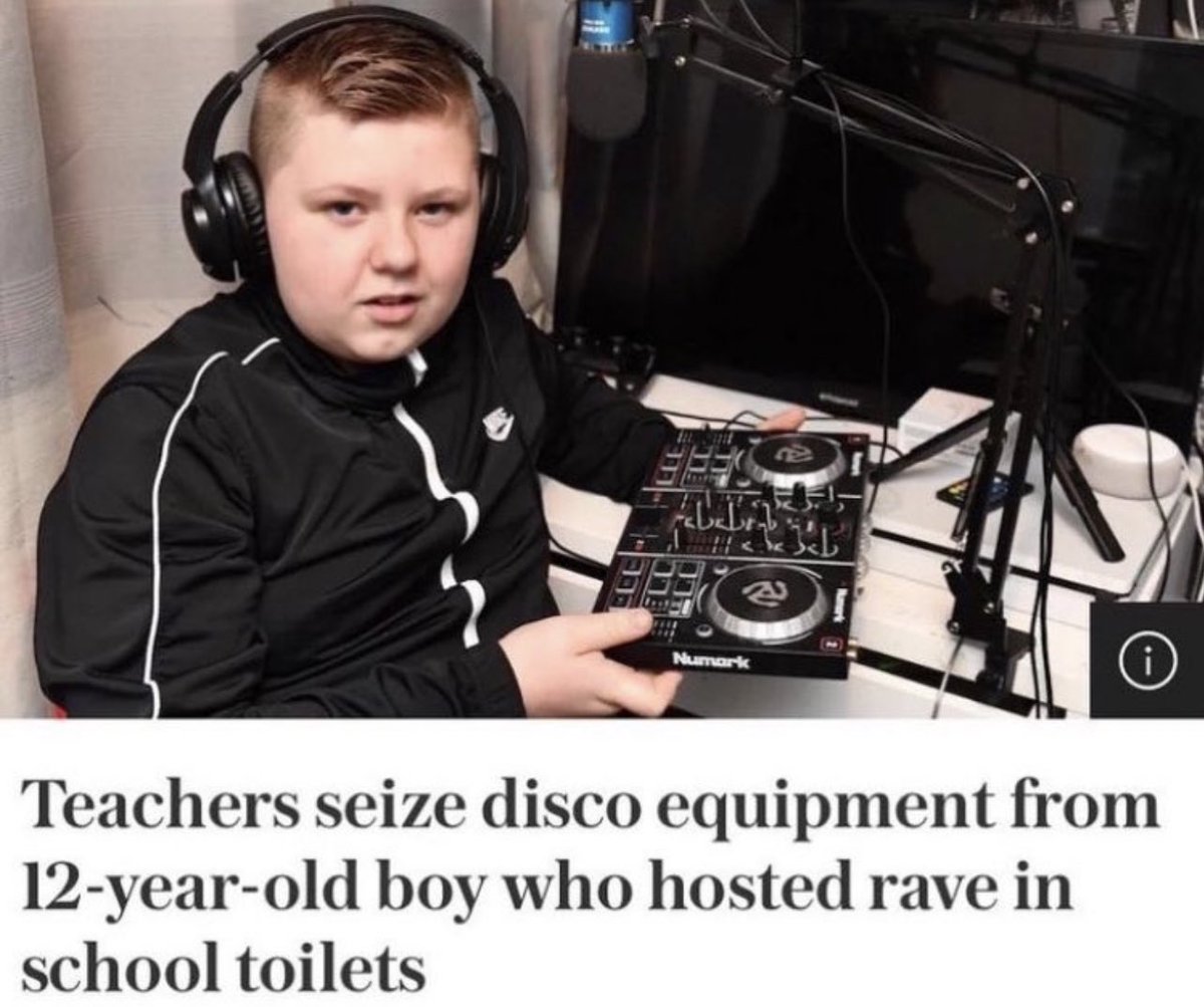 photo caption - 3630 Alla Beec Numark Kl Teachers seize disco equipment from 12yearold boy who hosted rave in school toilets