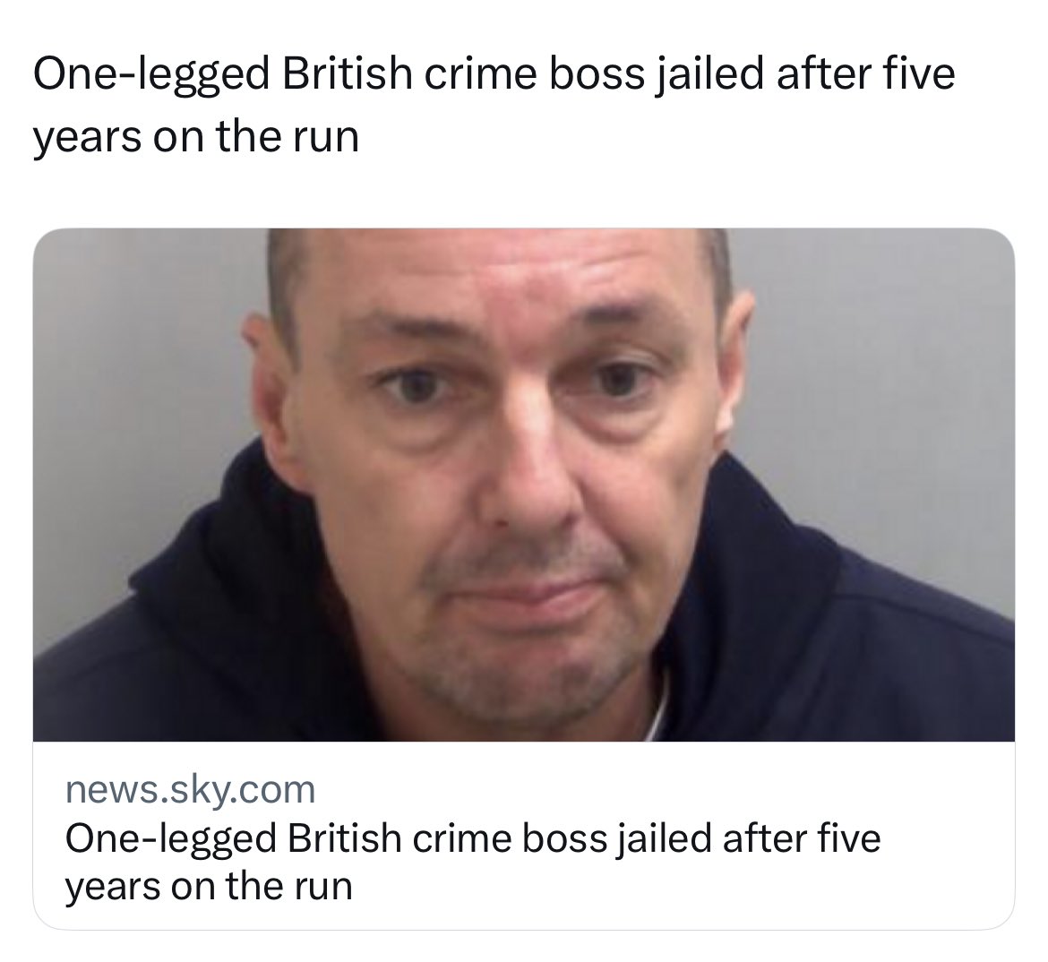 richard wakeling - Onelegged British crime boss jailed after five years on the run news.sky.com Onelegged British crime boss jailed after five years on the run