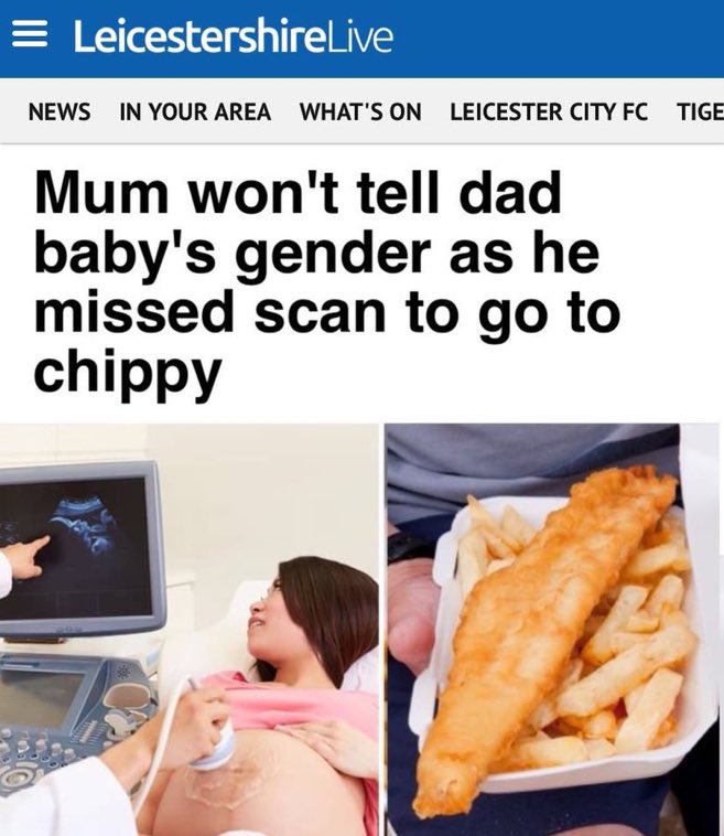 junk food - LeicestershireLive News In Your Area What'S On Leicester City Fc Tige Mum won't tell dad baby's gender as he missed scan to go to chippy