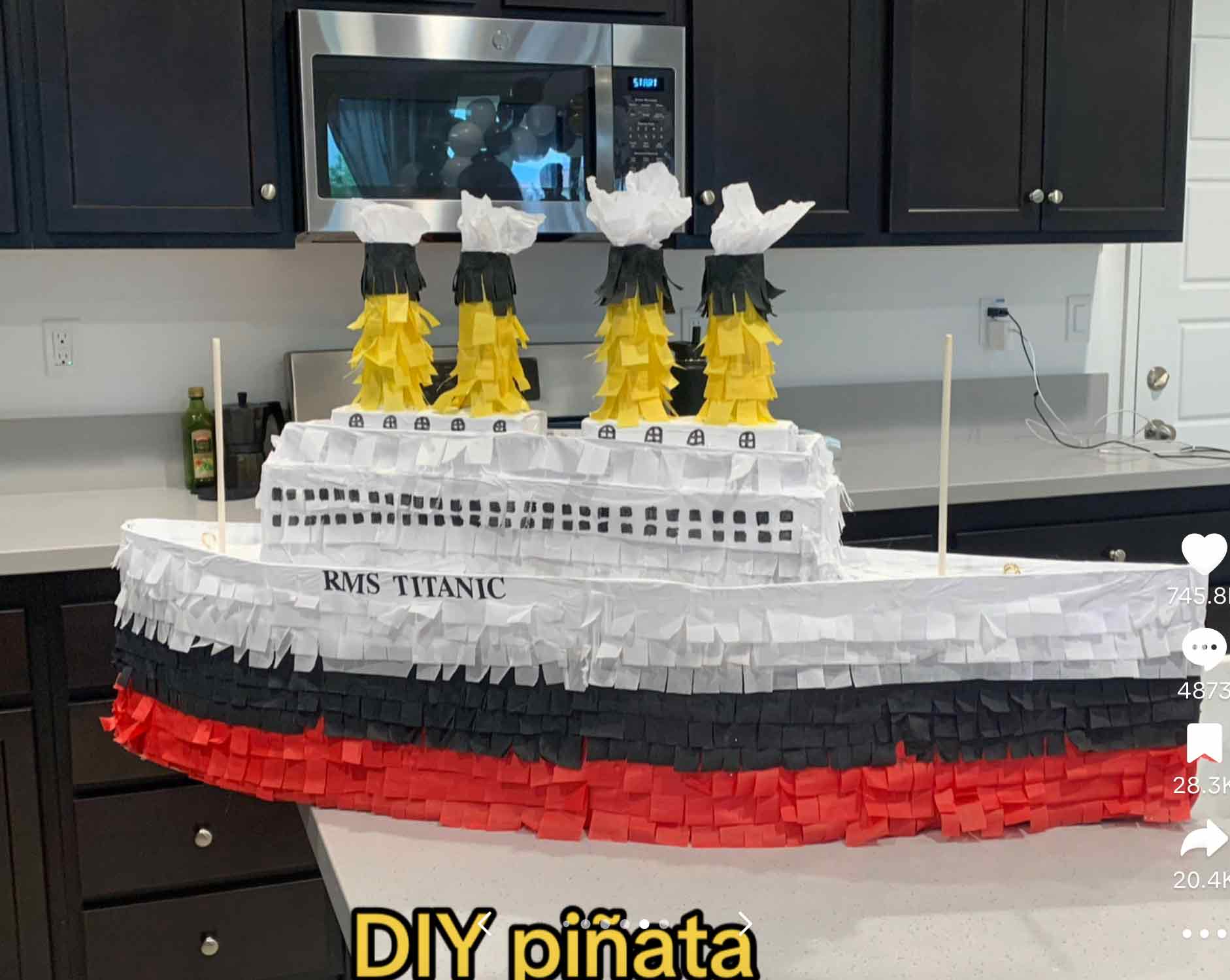 Titanic Themes Birthday Party - torte - W W A B Rms Titanic Aa B Start Aaa Diy piata 745.81 4873
