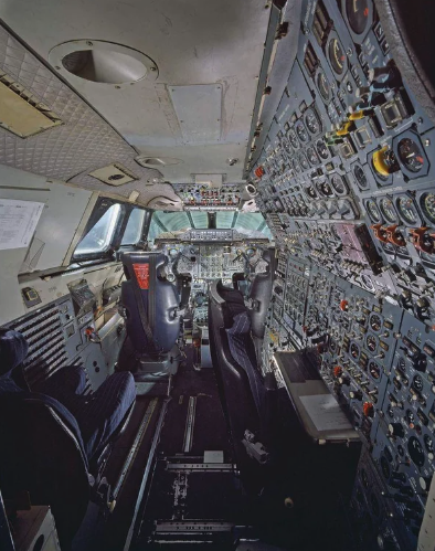 The flight deck of Concorde