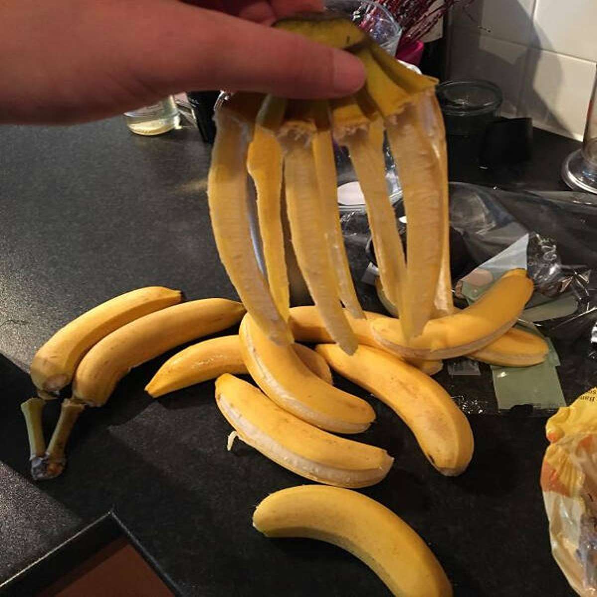 Took the bananas I bought out of the bag and this happened.