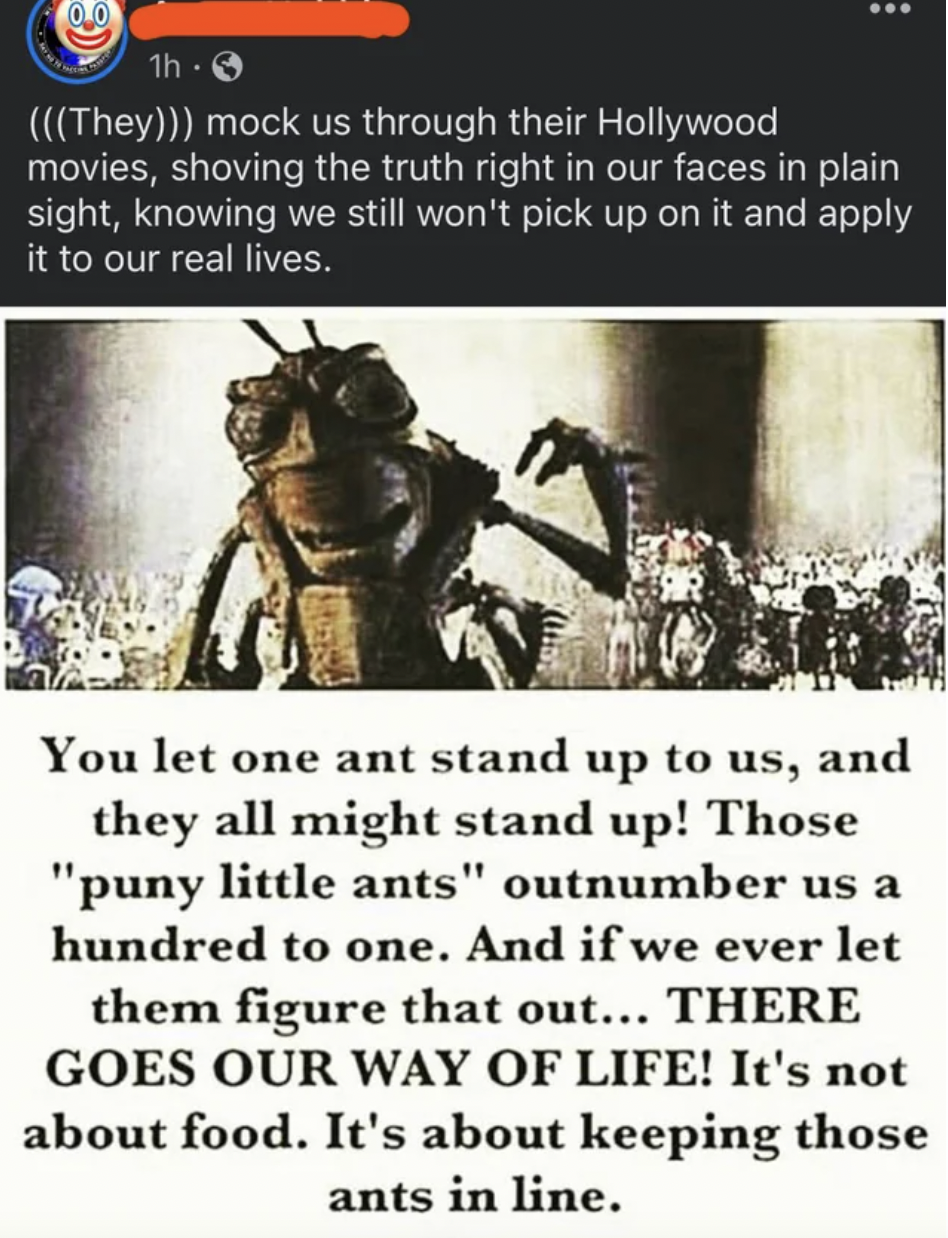 insane people on facebook - horse - 1h. They mock us through their Hollywood movies, shoving the truth right in our faces in plain sight, knowing we still won't pick up on it and apply it to our real lives. Les You let one ant stand up to us, and they all