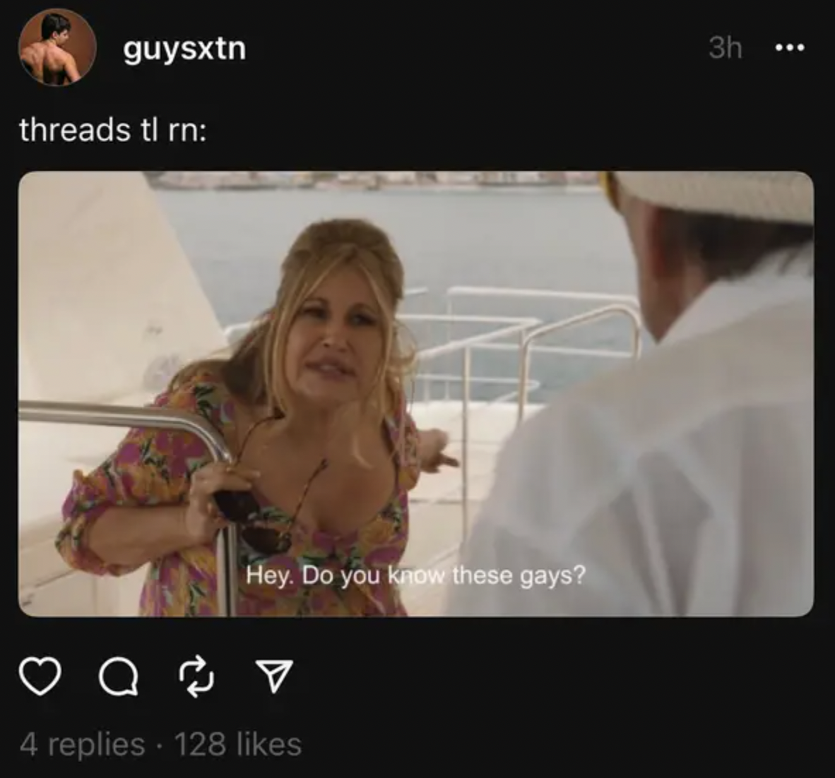 best threads of the week - jennifer coolidge white lotus boat - guysxtn threads tl rn Hey. Do you know these gays? 4 replies 128 3h