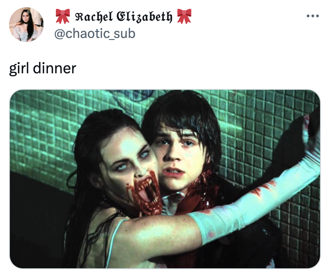 twitter highlights funny tweets  - interaction - Rachel Elizabeth girl dinner
