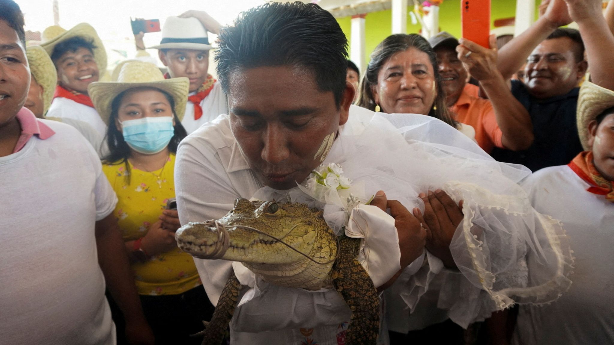 mexico mayor marries alligator