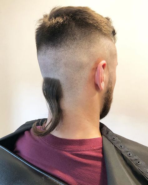 I had my mullet cut off but left a rat tail, then had it braided. u/TrailerParkPrepper