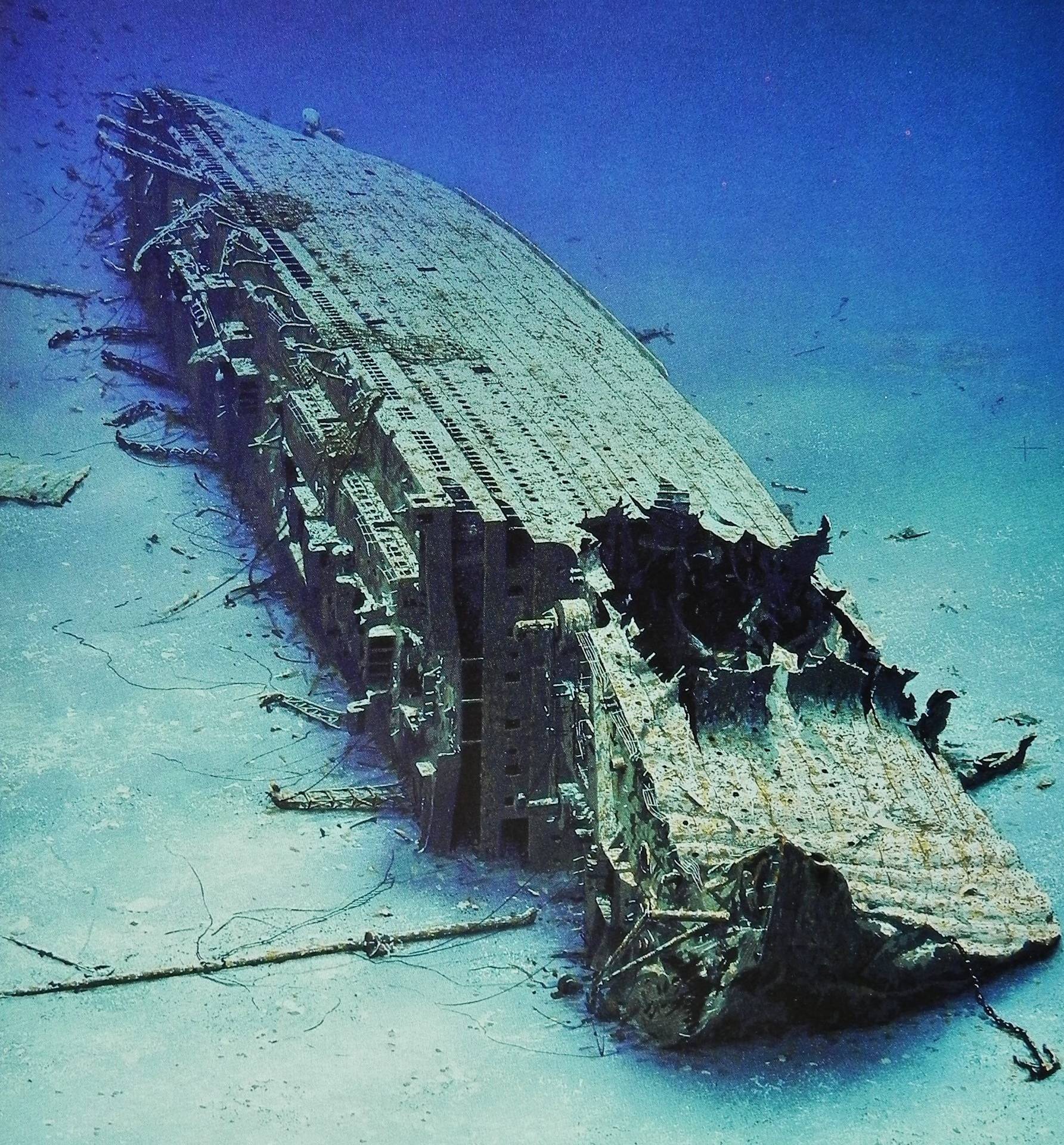 Wreckage site of the Britannic, the sister ship to the Titanic