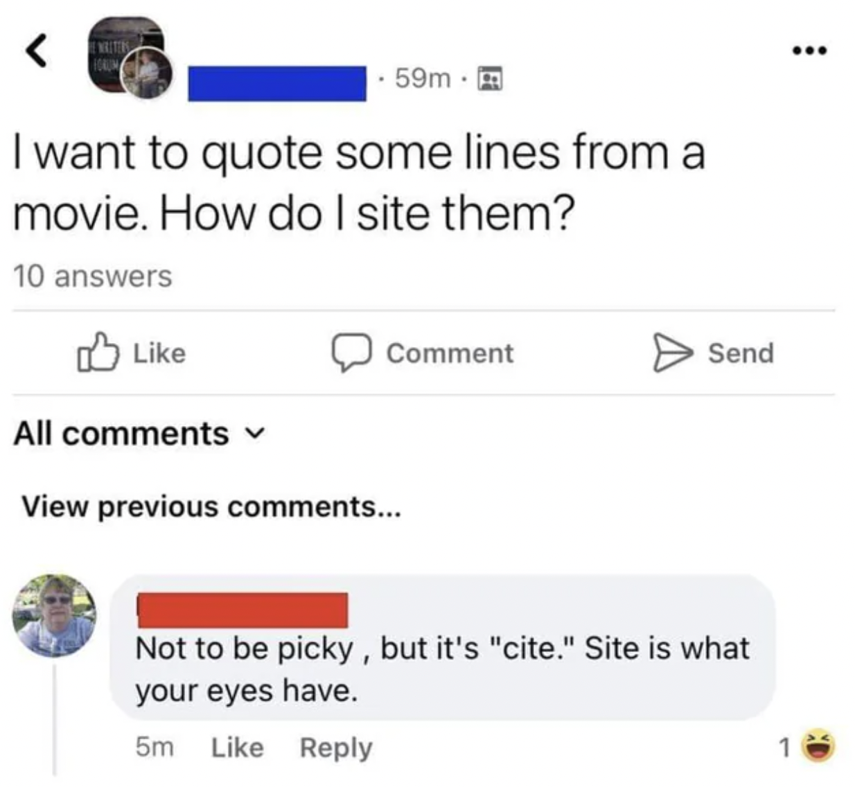 web page - 59m I want to quote some lines from a movie. How do I site them? 10 answers All Comment View previous ... Send Not to be picky, but it's "cite." Site is what your eyes have. 5m ...