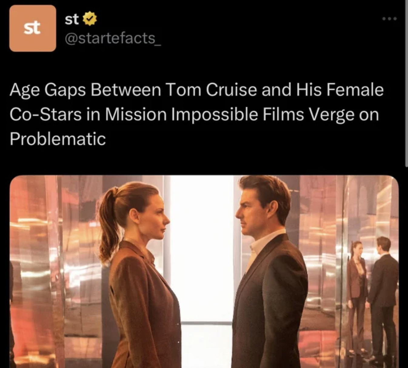 mission impossible 6 - st st Age Gaps Between Tom Cruise and His Female CoStars in Mission Impossible Films Verge on Problematic
