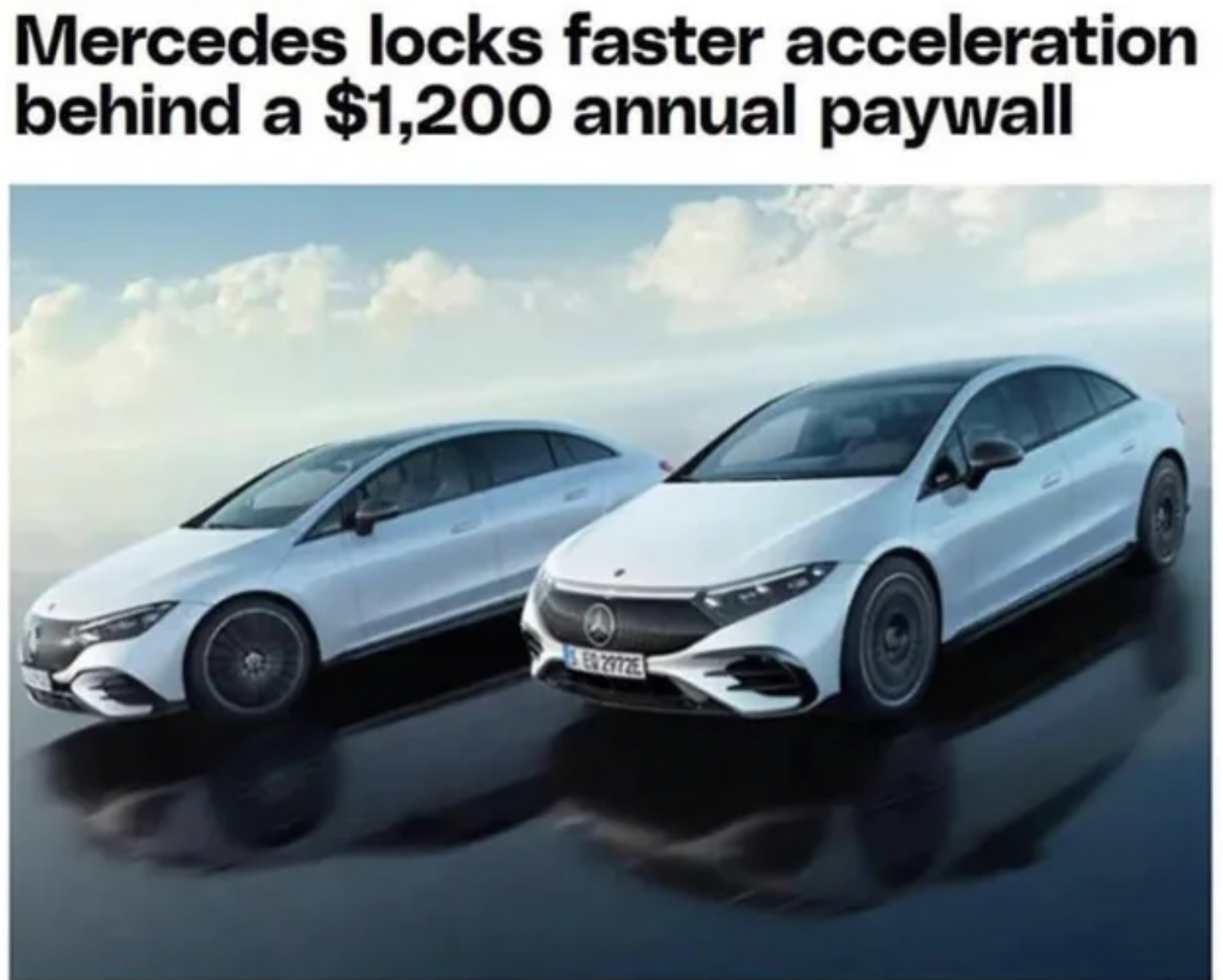 microtransaction  - Mercedes locks faster acceleration behind a $1,200 annual paywall