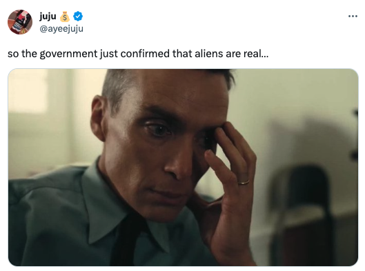 Memes and Reactions From the Congressional Hearing On UFOs