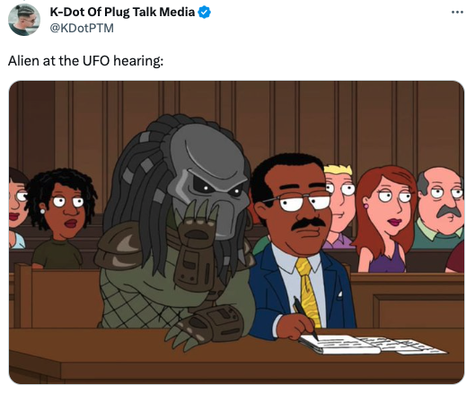 Memes and Reactions From the Congressional Hearing On UFOs