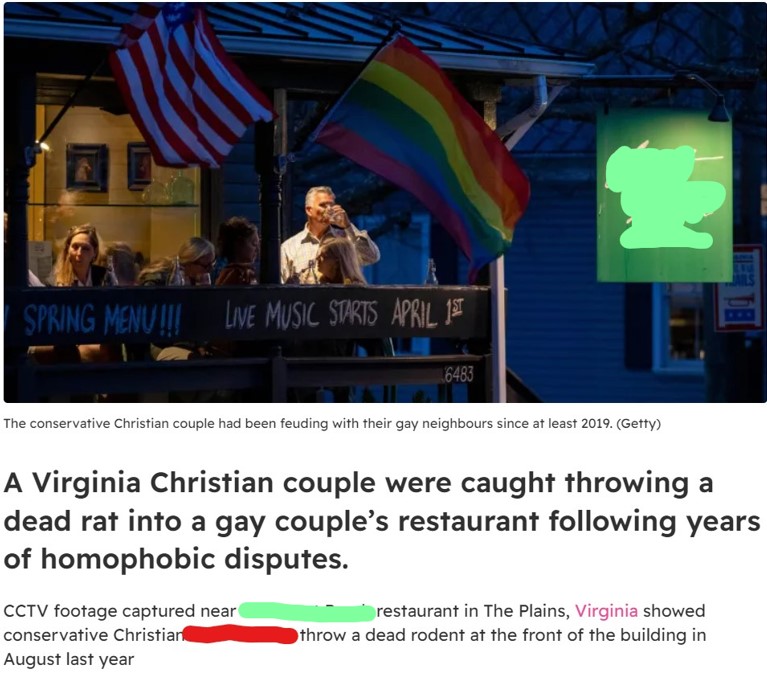 trashy people - presentation - Spring Menu!!! Live Music Starts $ The conservative Christian couple had been feuding with their gay neighbours since at least 2019. Getty Cctv footage captured near conservative Christian August last year A Virginia Christi