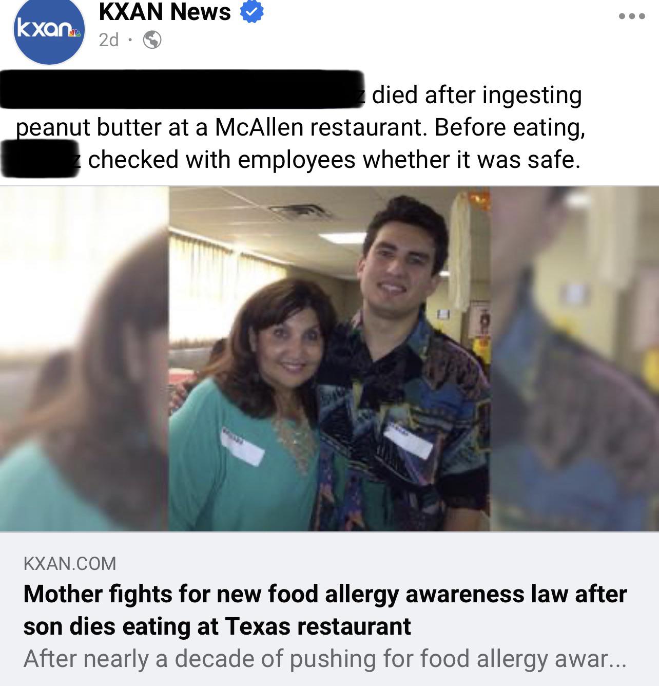 trashy people - presentation - kxan Kxan News 2d. died after ingesting peanut butter at a McAllen restaurant. Before eating, checked with employees whether it was safe. Kxan.Com Mother fights for new food allergy awareness law after son dies eating at Tex