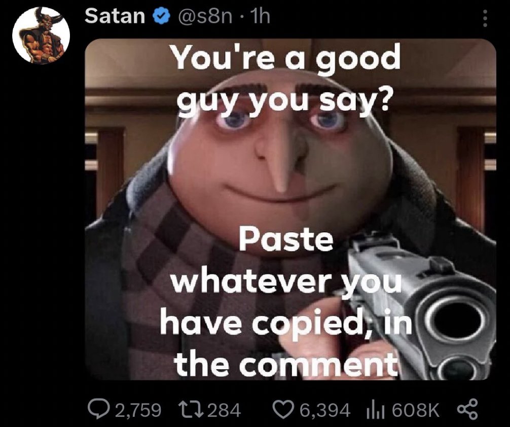 allstate slogan - Satan .1h You're a good guy you say? Paste whatever you have copied, in the comment 2,759 1284 6,394