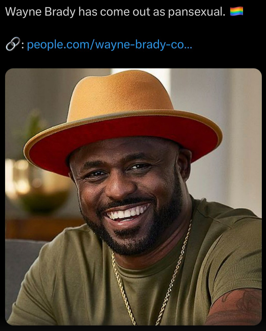 Wayne Brady comes out as Pansexual and a hat guy.