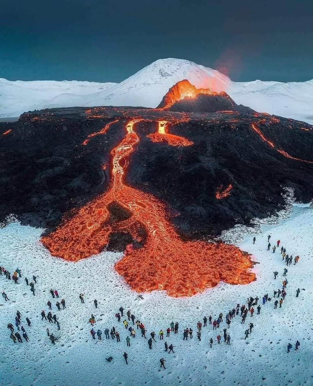 Fagradalsfjall - an active volcano in Iceland.