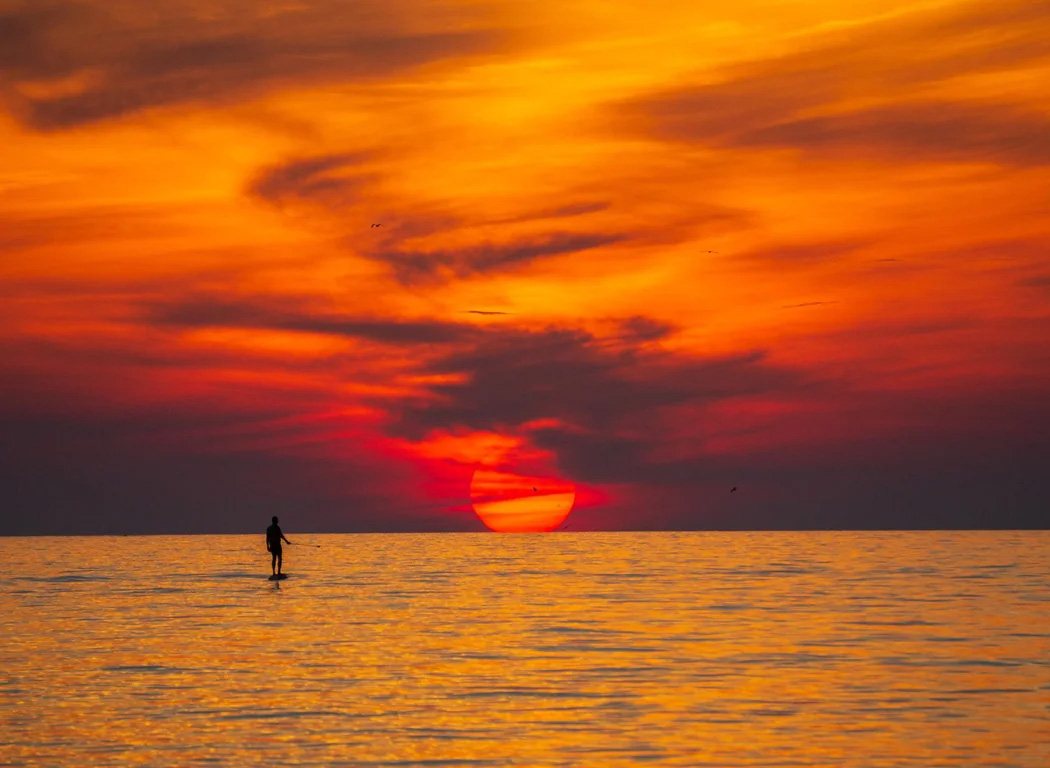Epic Lake Michigan sunset.