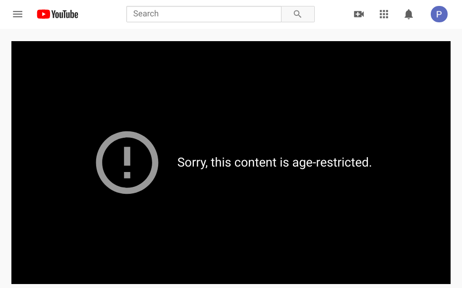 dumb laws and victimless crimes - age restricted youtube videos - YouTube Search o Sorry, this content is agerestricted. P