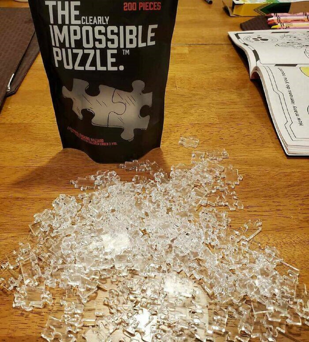 The world's hardest puzzle a.k.a. a clear one.