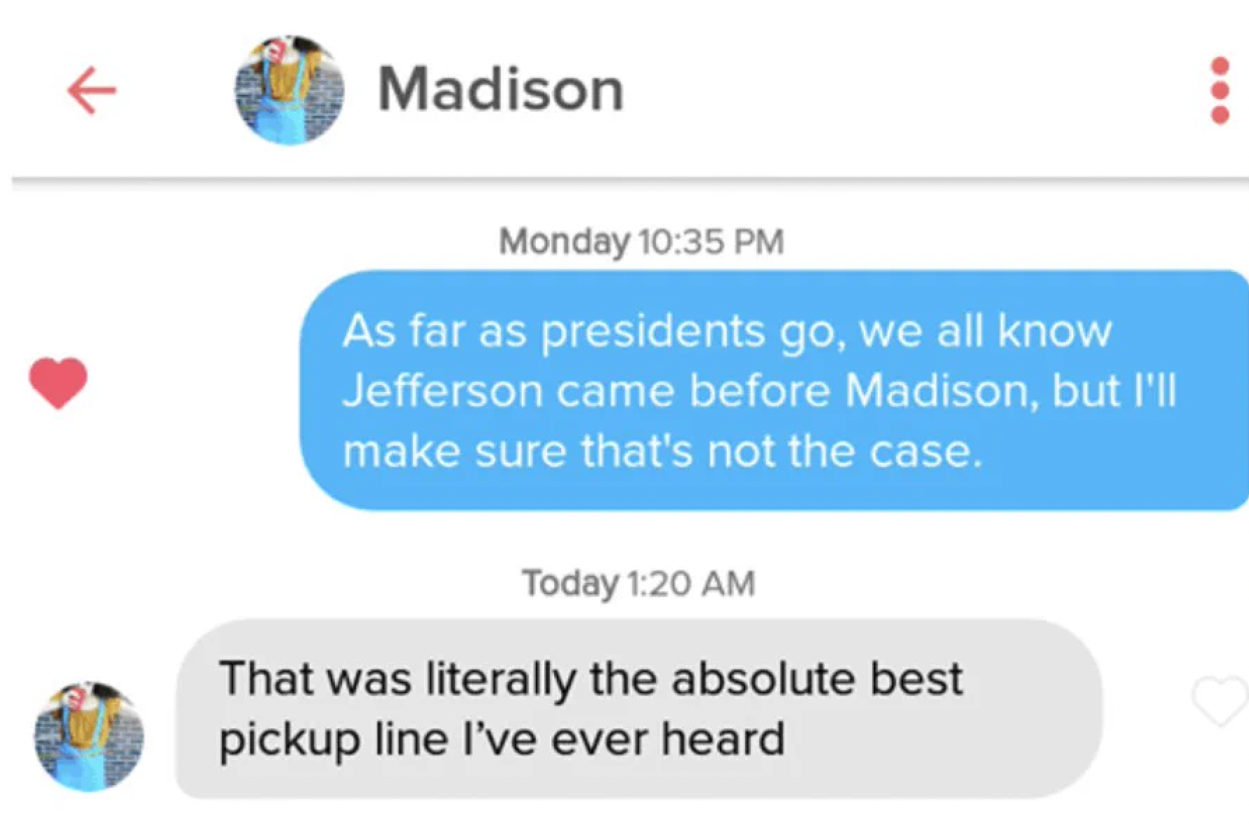 diagram - Madison Monday As far as presidents go, we all know Jefferson came before Madison, but I'll make sure that's not the case. Today That was literally the absolute best pickup line I've ever heard ...