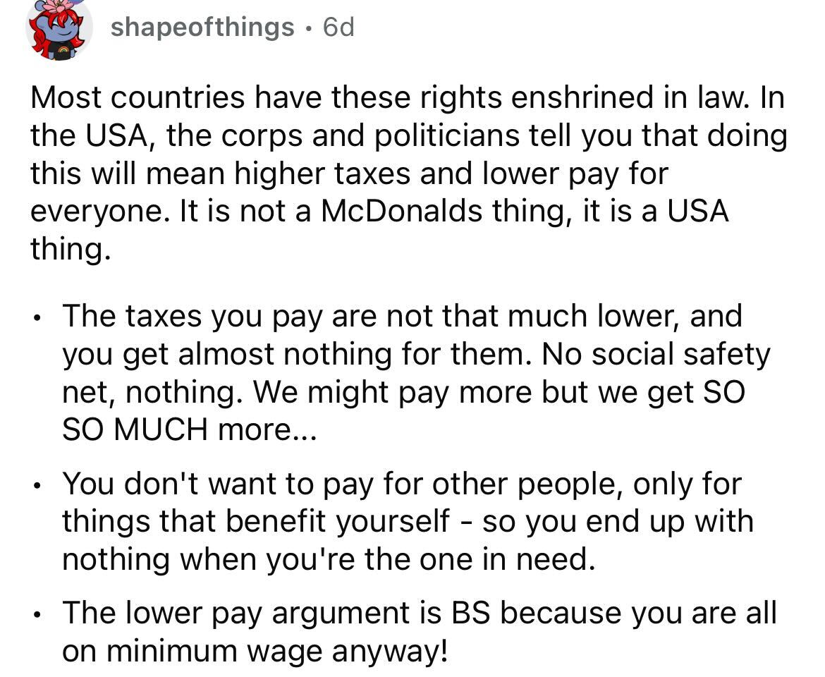 Man Shocked to Learn South African McDonald's Employees Have Better Benefits than in the US
