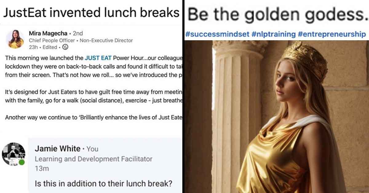 media - JustEat invented lunch breaks Be the golden godess. Mira Magecha 2nd Chief People Officer NonExecutive Director 23h. Edited This morning we launched the Just Eat Power Hour...our colleague lockdown they were on backtoback calls and found it diffic