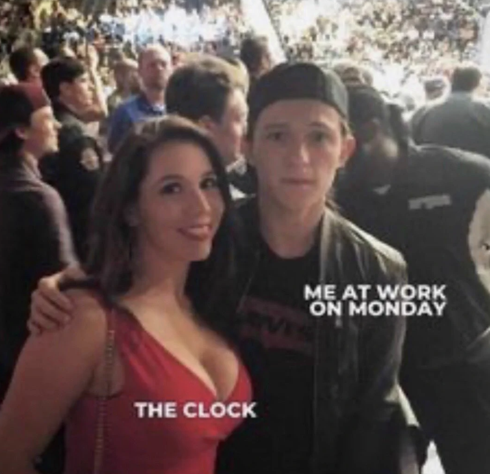 tom holland big boobs - The Clock Me At Work On Monday