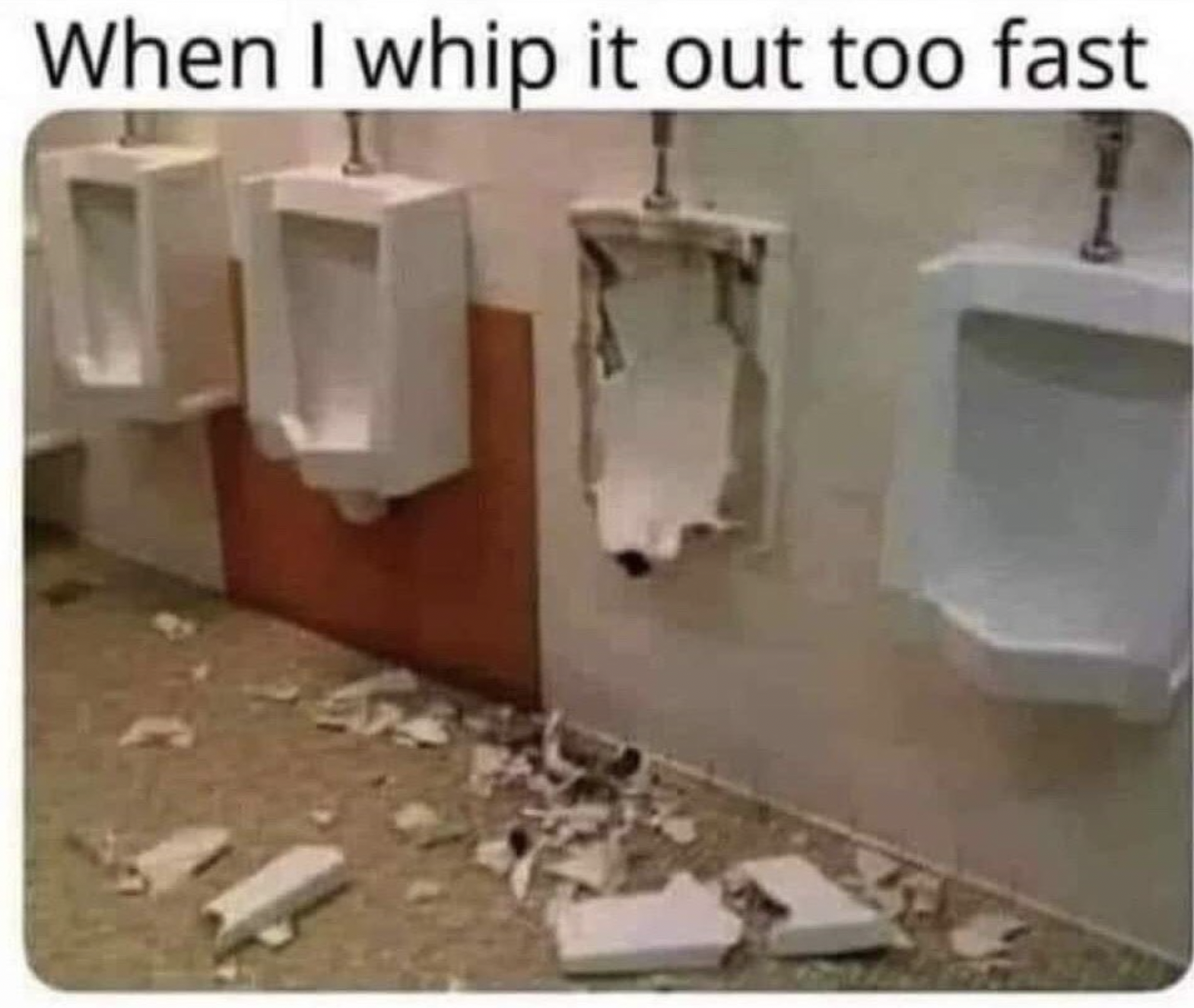 toilet - When I whip it out too fast