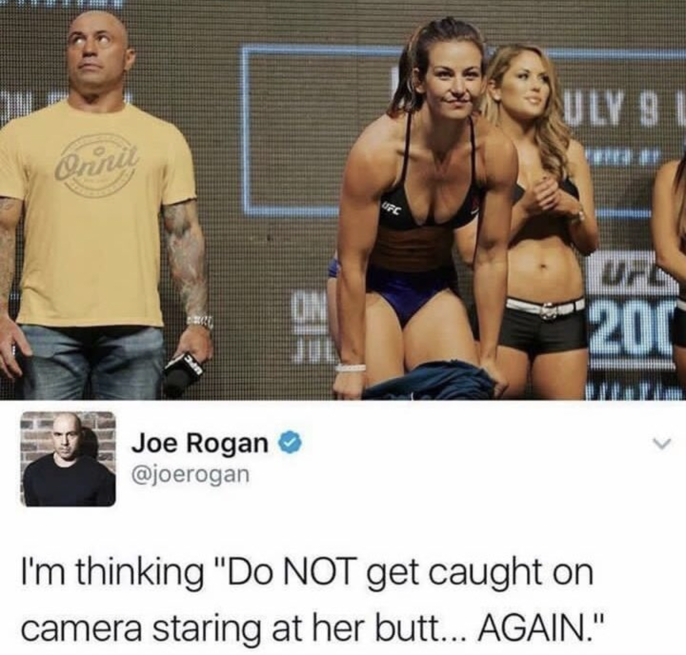 joe rogan miesha tate - Onnit Joe Rogan Sie On Uly 9 L Ufe 200 I'm thinking "Do Not get caught on camera staring at her butt... Again."