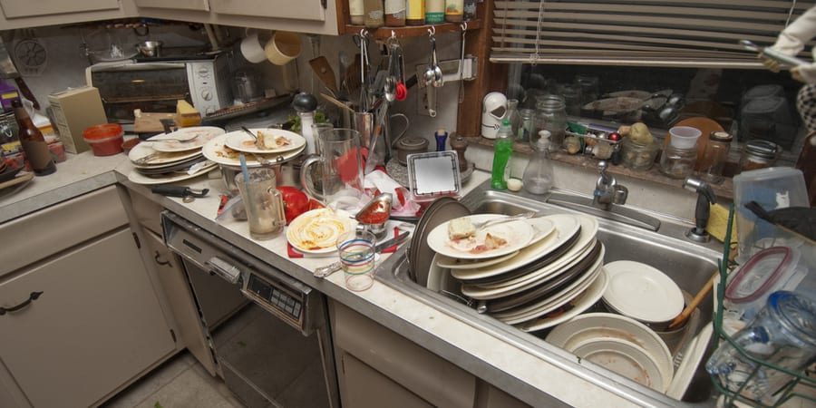 Roommate Horror Stories  - piled dishes - I The