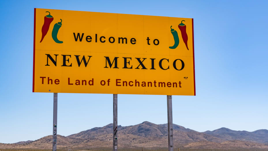 funny facts - welcome to new mexico sign - Welcome to New Mexico The Land of Enchantment po A