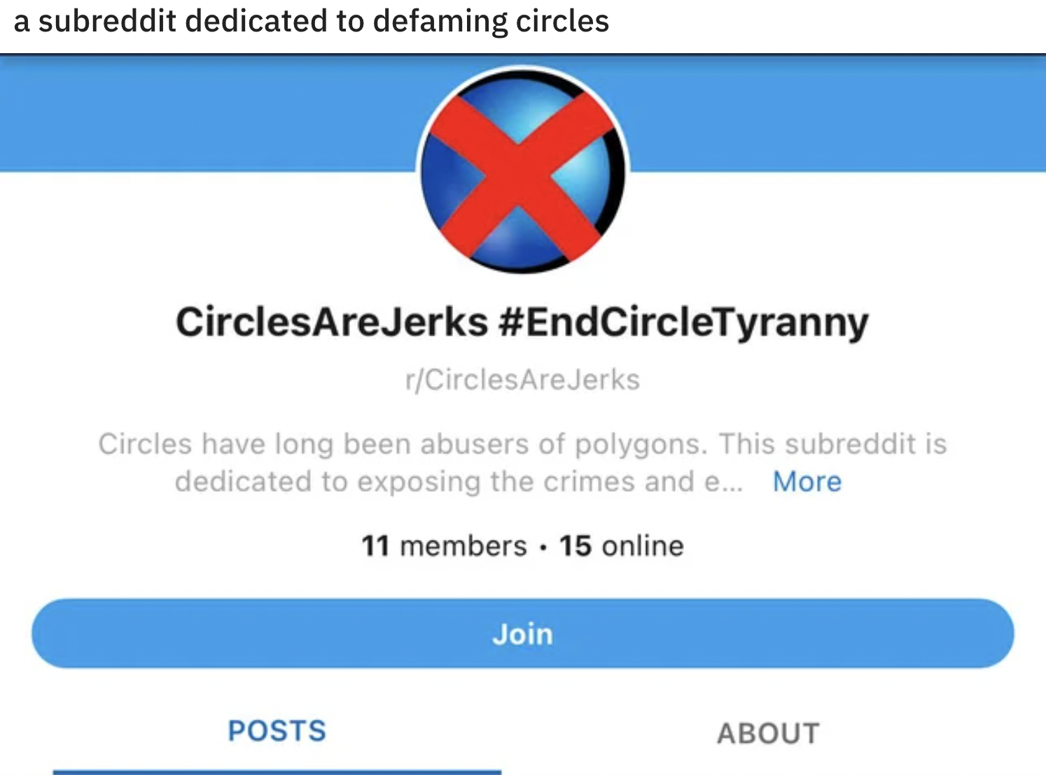 This anti-circle subreddit. 